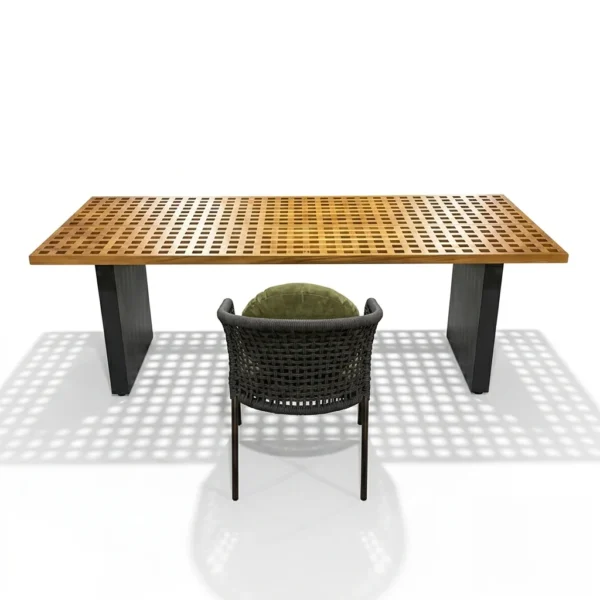 Rectangular Teak Top Outdoor Dining Table | Commercial-Grade B2B Wholesale