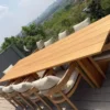 Solid Teak Rectangular Outdoor Dining Set | B2B Factory Manufacturing - Image 2