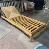 Premium Solid Teak Sun Lounger with Rope Woven Detail | Factory B2B Supply - Image 2