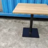 Square Teak Bistro Table with Pedestal Base | Wholesale Factory - Image 2
