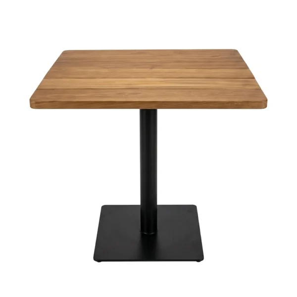 Square Teak Bistro Table with Pedestal Base | Wholesale Factory