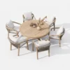 Teak Round Dining Set with Rope Chairs | Wholesale Factory