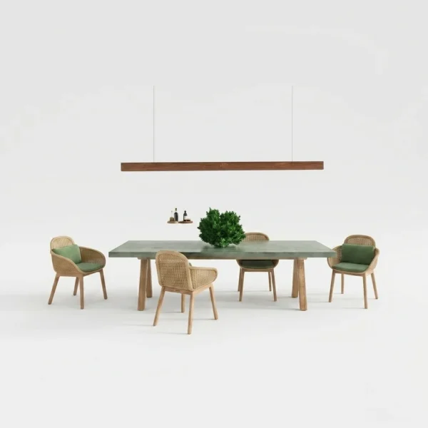 Teak & Wicker Outdoor Dining Set | Wholesale Factory