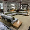u-shaped-teak-finish-aluminum-sectional - Image 2