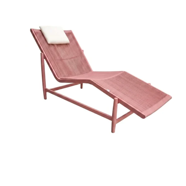 Colour-Matched Cord Sun Lounger with Contoured Deck
